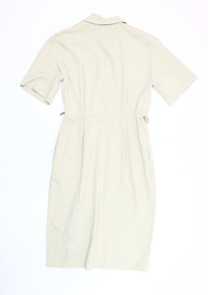 St Michael Women's Beige Shirt Dress, Size 12