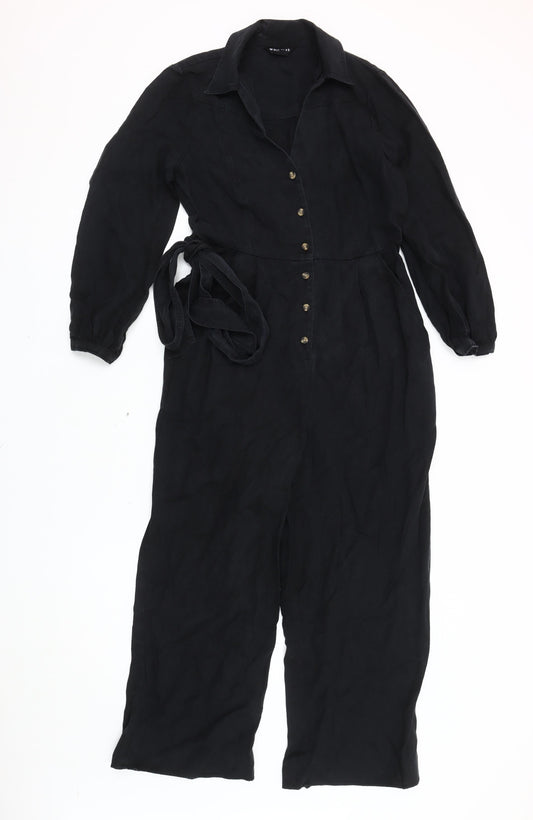 Whistles Women's Black Size 4 Lyocell Jumpsuit