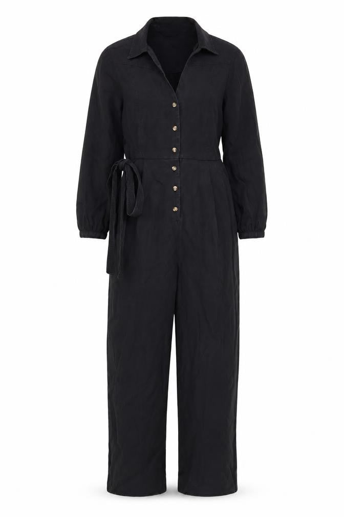 Womens UK Size 4 Whistles One-Piece Black Jumpsuit