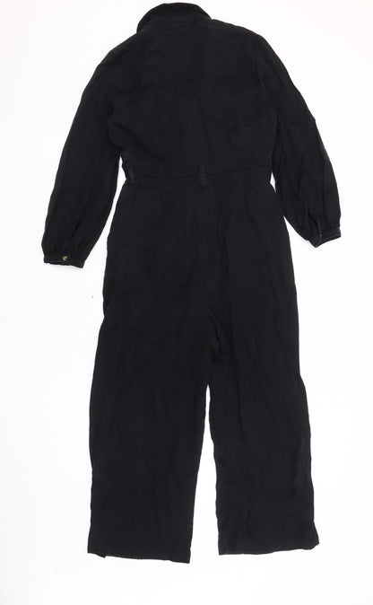 Whistles Women's Black Size 4 Lyocell Jumpsuit