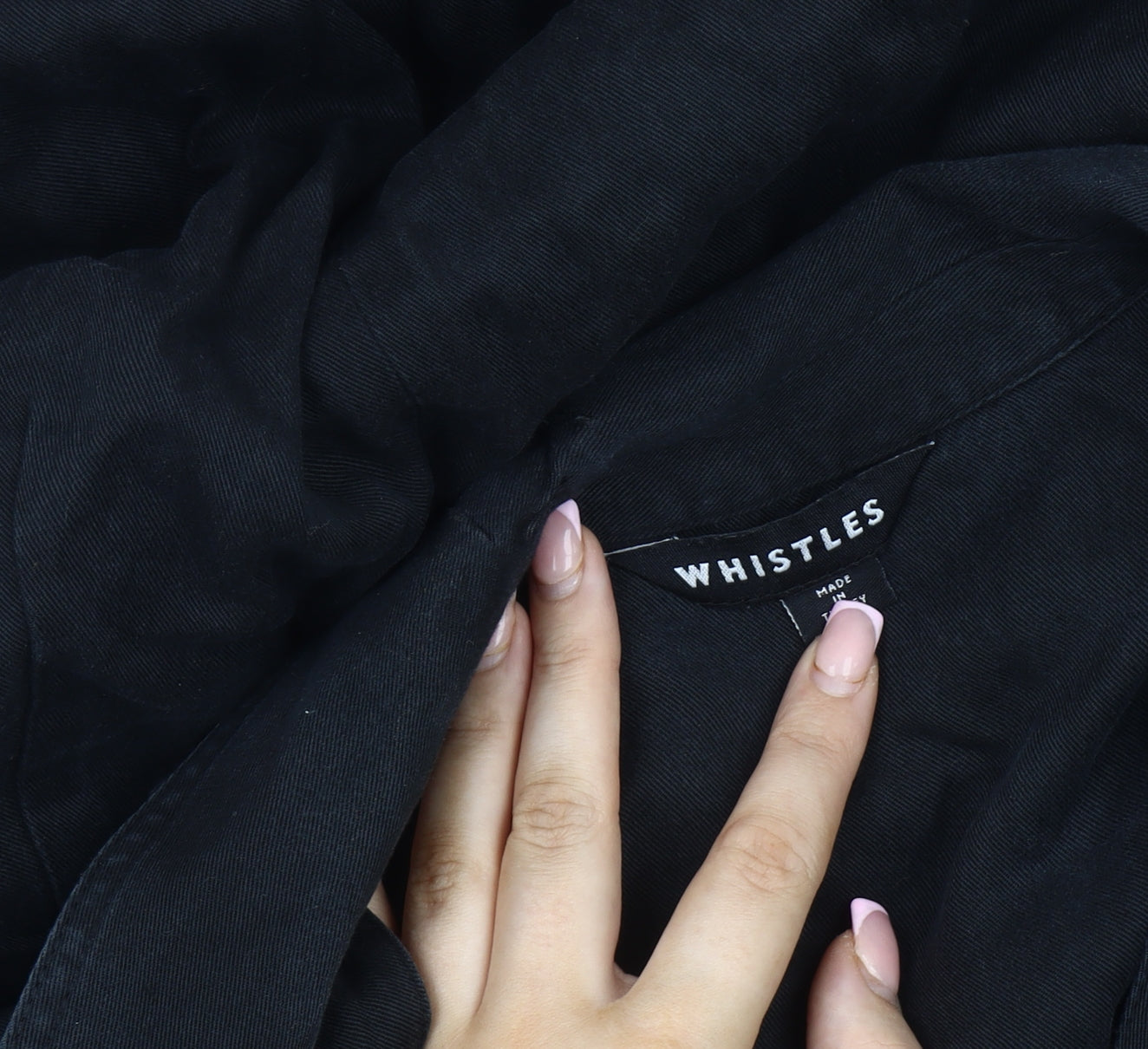 Whistles Women's Black Size 4 Lyocell Jumpsuit