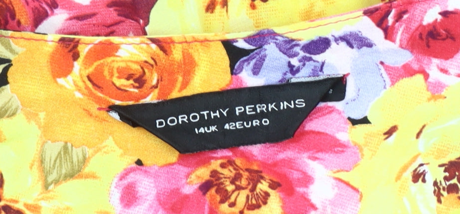 Dorothy Perkins Women's Floral Fit & Flare Dress Size 14
