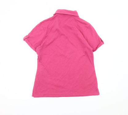 Cotton Traders Women's Pink Polo Shirt - Size 10, Casual