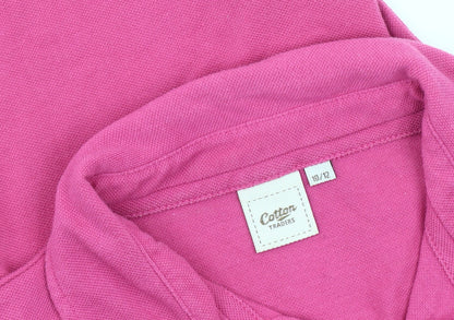 Cotton Traders Women's Pink Polo Shirt - Size 10, Casual