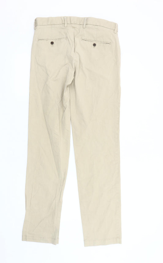 GAP Men's Beige Chino Trousers, Size 32, Regular Fit