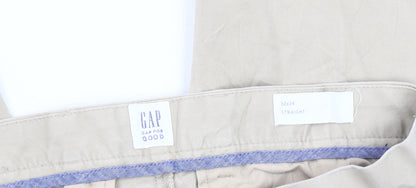 GAP Men's Beige Chino Trousers, Size 32, Regular Fit