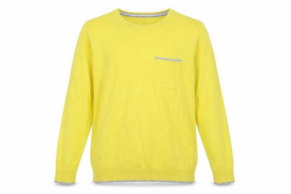 Front view of Gap unisex adults yellow cotton jumper s