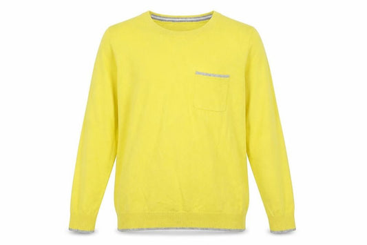 Front view of Gap unisex adults yellow cotton jumper s