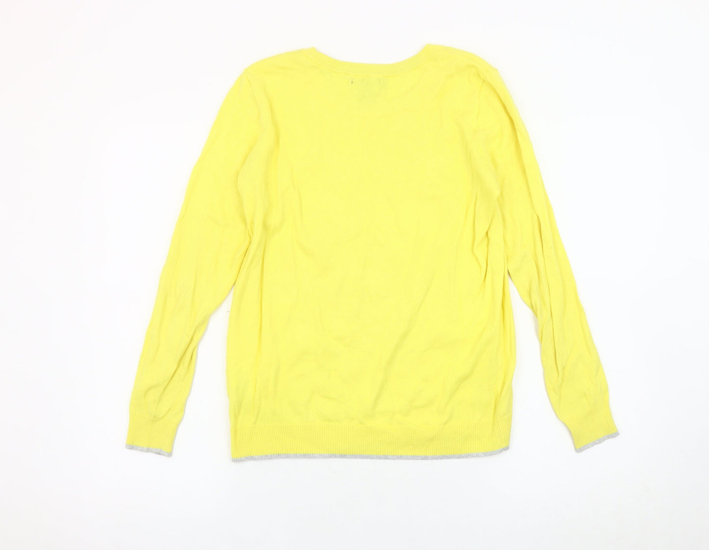 Gap Unisex Adults Yellow Cotton Pullover Jumper S