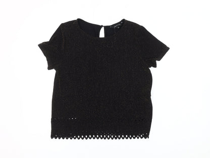 Womens UK Size 12 New Look Black Basic Blouse
