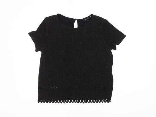 New Look Women's Black Short Sleeve Top