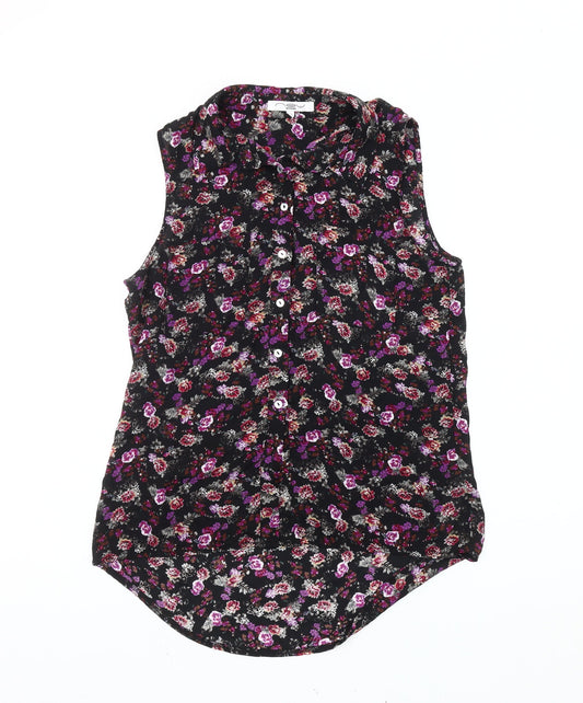 New Look Women's Floral Blouse Black Size 10