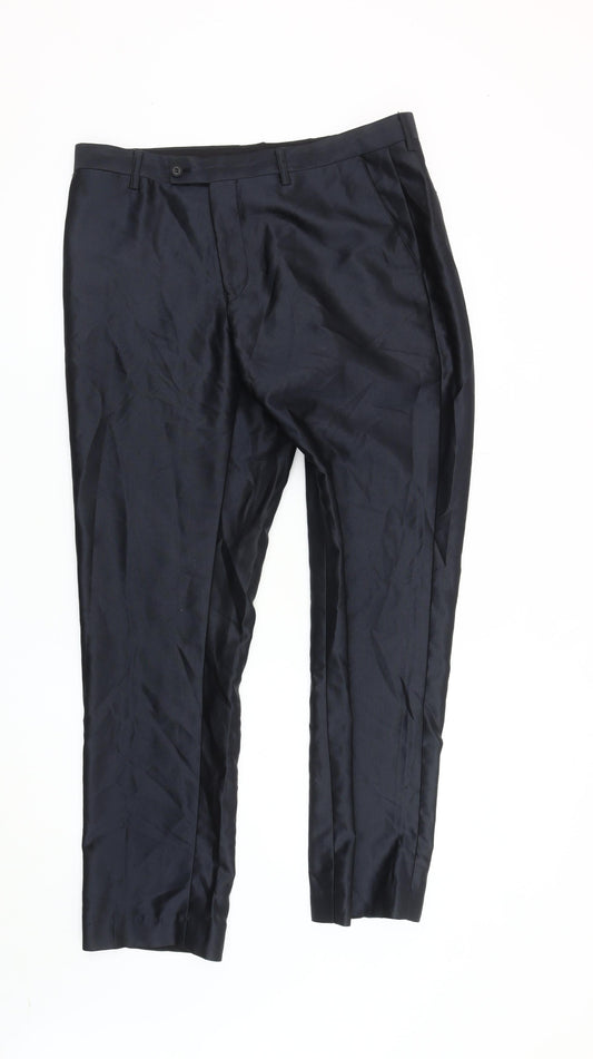 Goodsouls Men's Black Dress Pants Size 34 Regular Fit