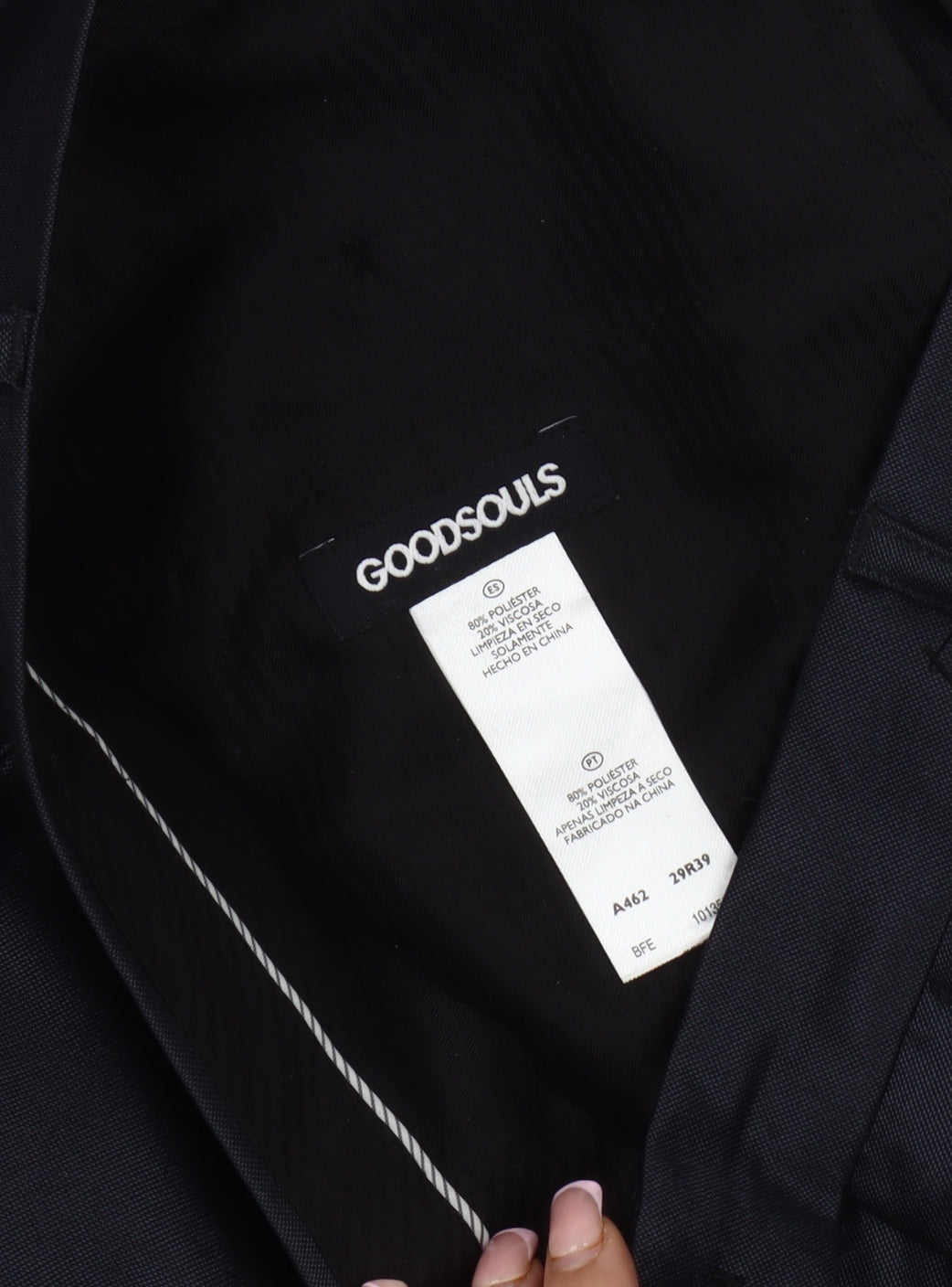 Goodsouls Men's Black Dress Pants Size 34 Regular Fit