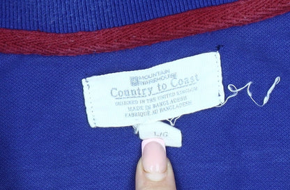 Mountain Warehouse Men's Blue Polo Shirt, Size L