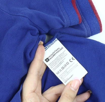 Mountain Warehouse Men's Blue Polo Shirt, Size L