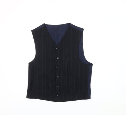 Fine Tailoring Men's Black S Waistcoat
