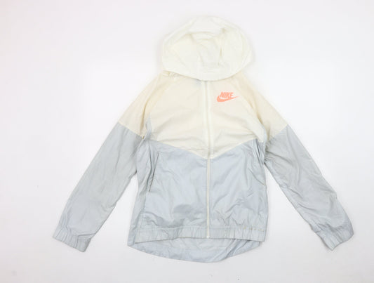 Nike Women's Multicoloured XL Hooded Windbreaker Jacket