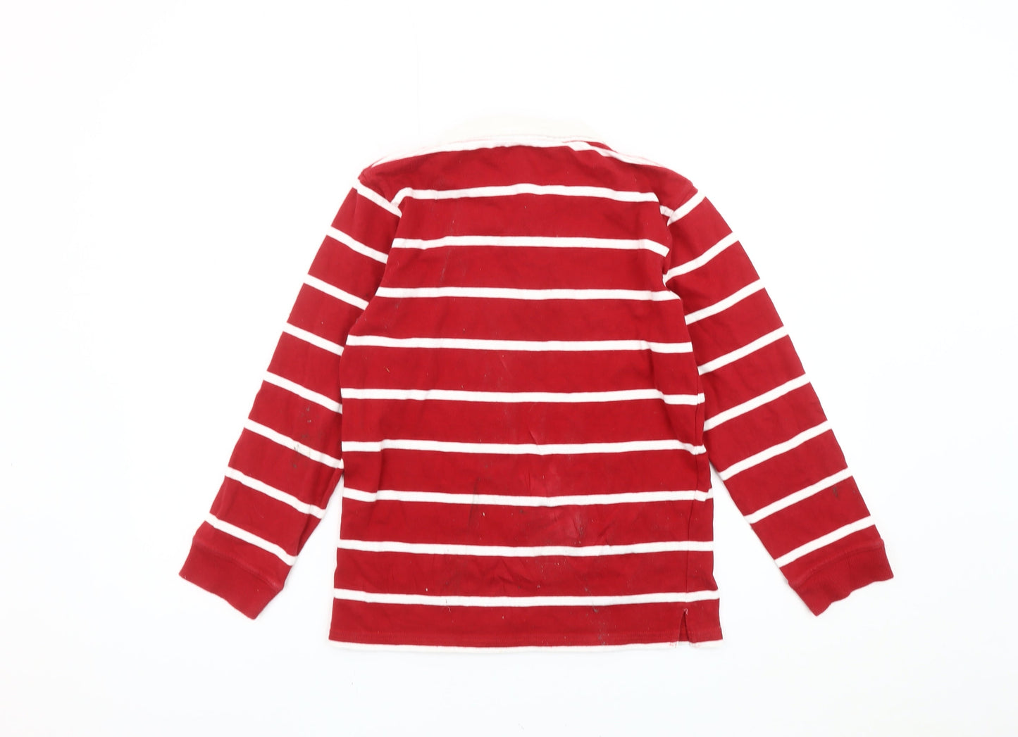Wales Boys Red Striped Long Sleeve Casual Top 11-12 Years