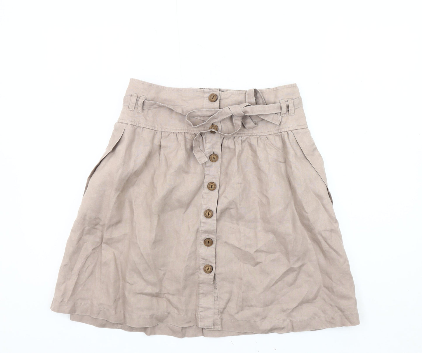 Marks & Spencer Women's Beige A-Line Skirt Size 10