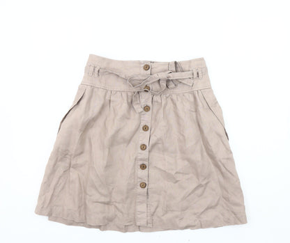 Marks & Spencer Women's Beige A-Line Skirt Size 10