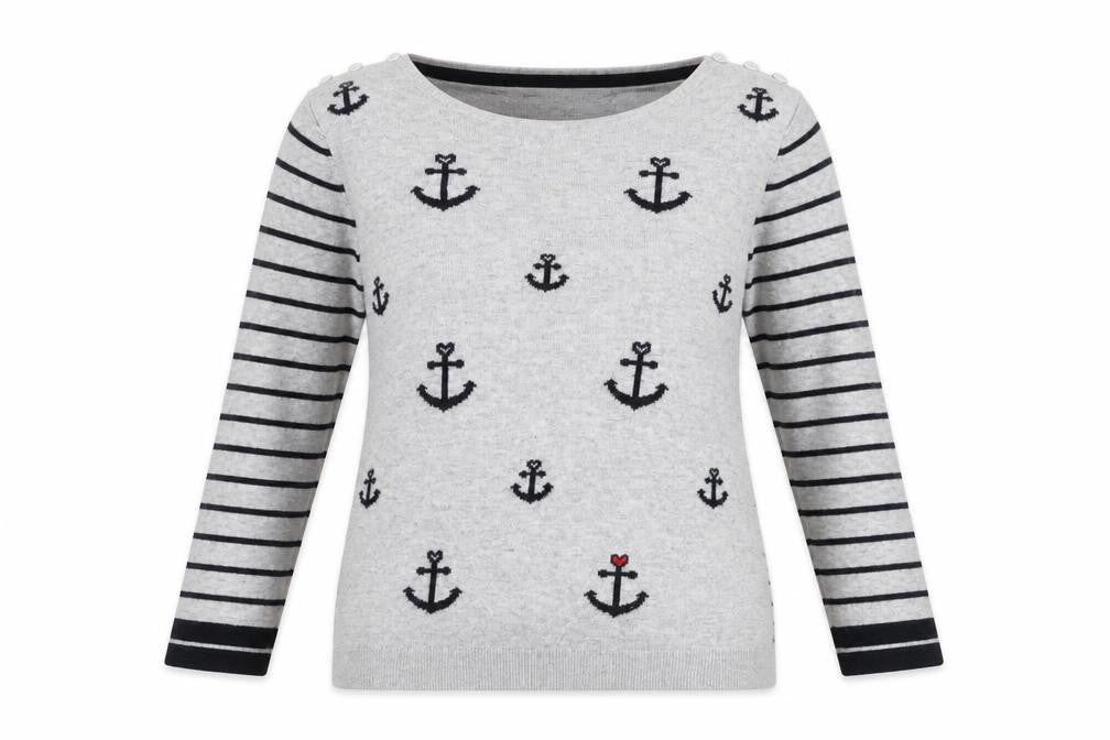 Womens UK Size 14 Heyton Grey Pullover Jumper