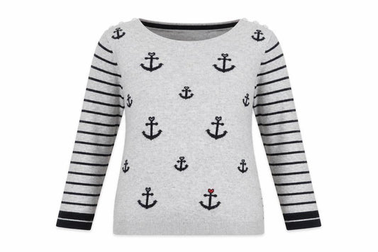 Womens UK Size 14 Heyton Grey Pullover Jumper