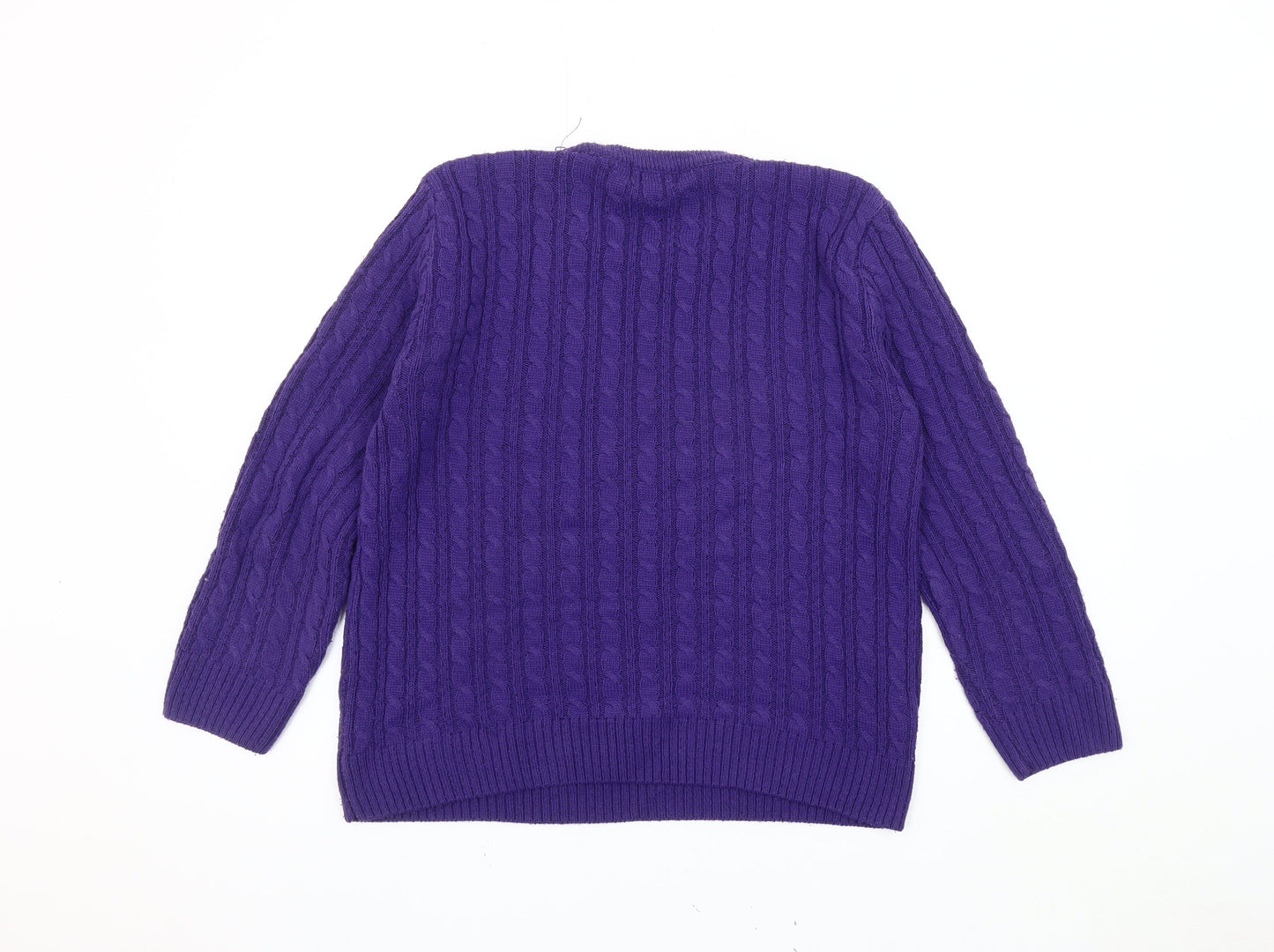 Womens UK Size M CHIC Purple Pullover Jumper