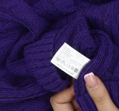 Womens UK Size M CHIC Purple Pullover Jumper