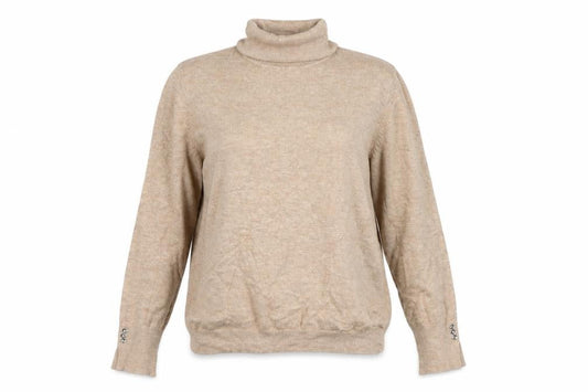 Womens UK Size 14 M&Co Beige Pullover Jumper