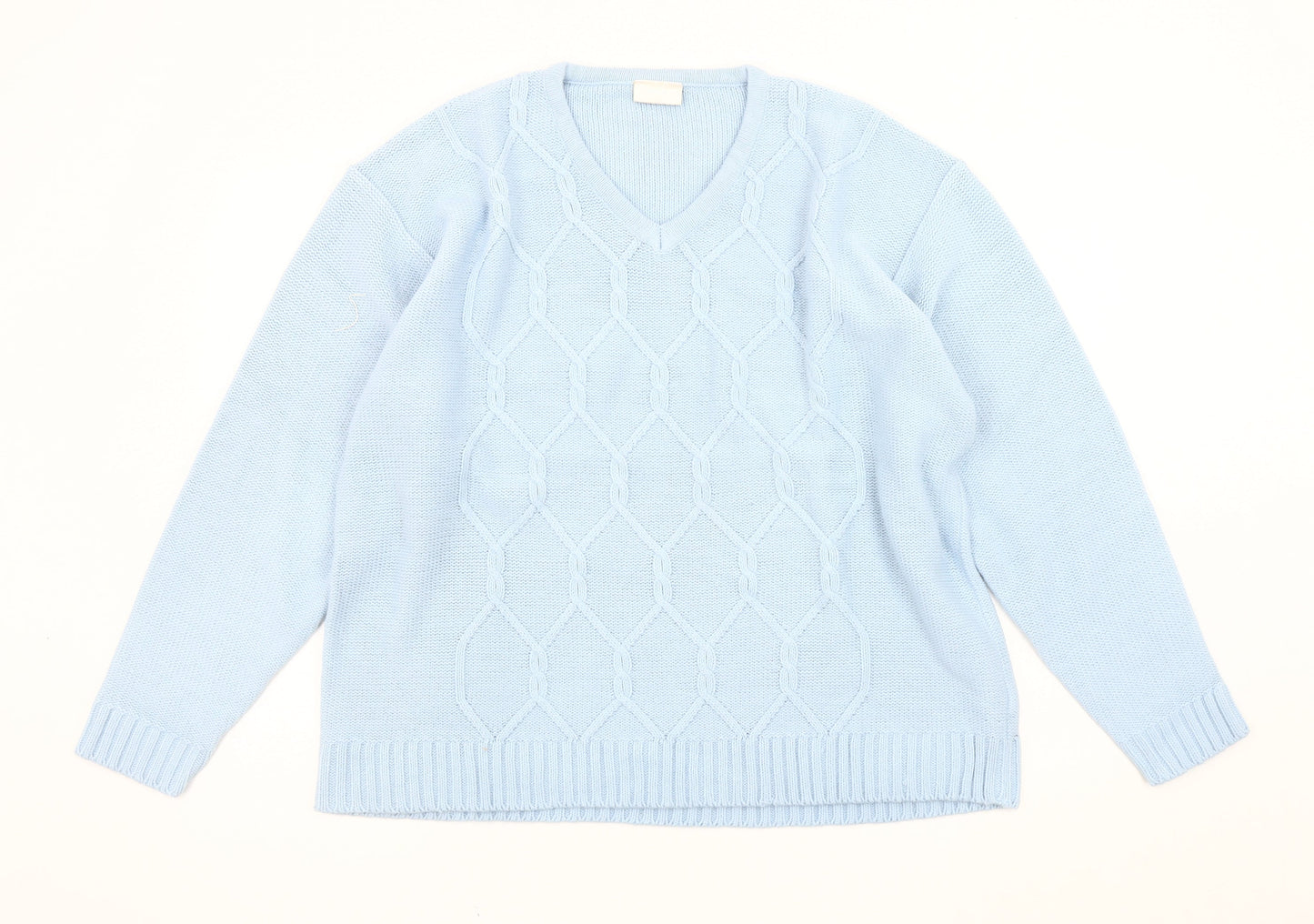 Womens UK Size 22 For Women Blue Pullover Jumper