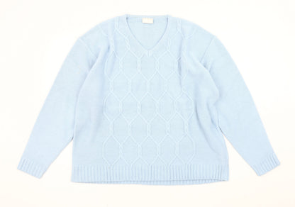 Womens UK Size 22 For Women Blue Pullover Jumper
