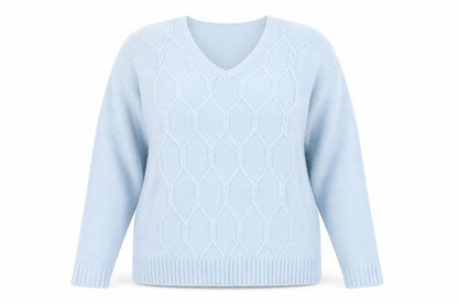 Womens UK Size 22 For Women Blue Pullover Jumper