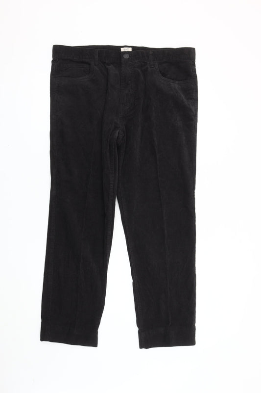 ACW85 Men's Black Corduroy Trousers 36R