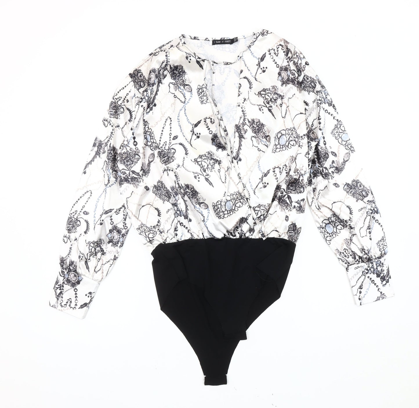 I SAW IT FIRST Women's Multicoloured Floral Bodysuit Size 10