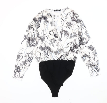 I SAW IT FIRST Women's Multicoloured Floral Bodysuit Size 10