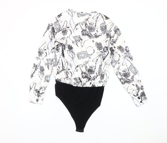 I SAW IT FIRST Women's Multicoloured Floral Bodysuit Size 10