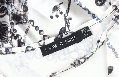 I SAW IT FIRST Women's Multicoloured Floral Bodysuit Size 10