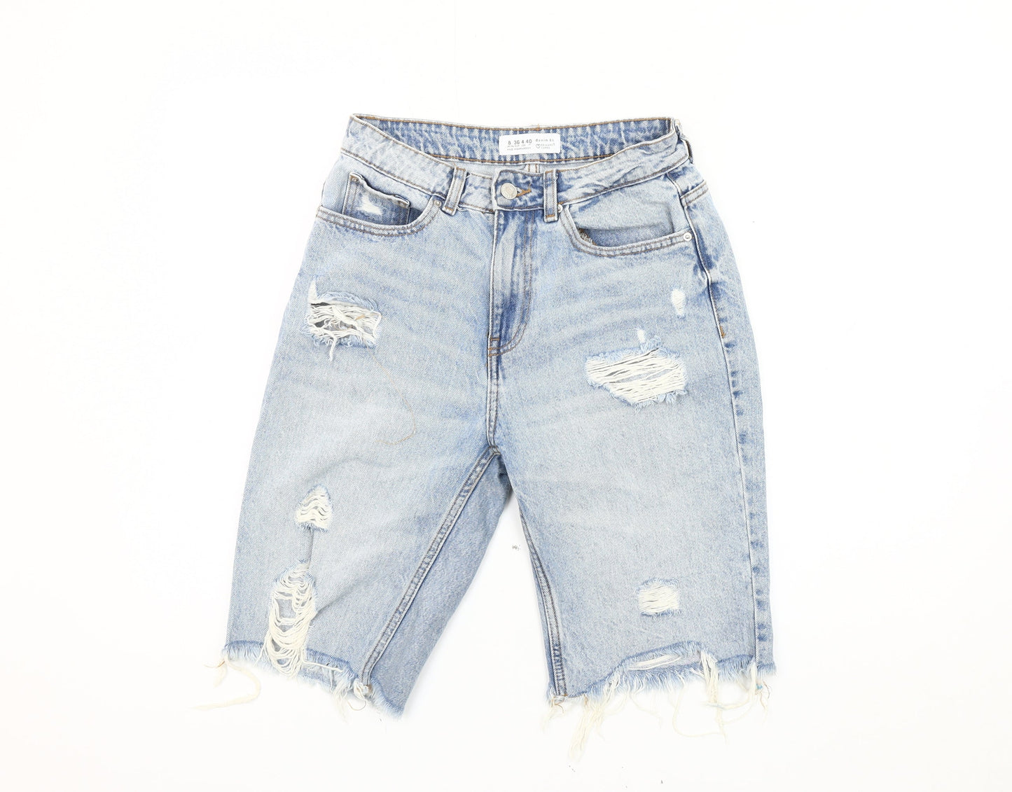 Primark Women's Blue Cut-Off Denim Shorts Size 8
