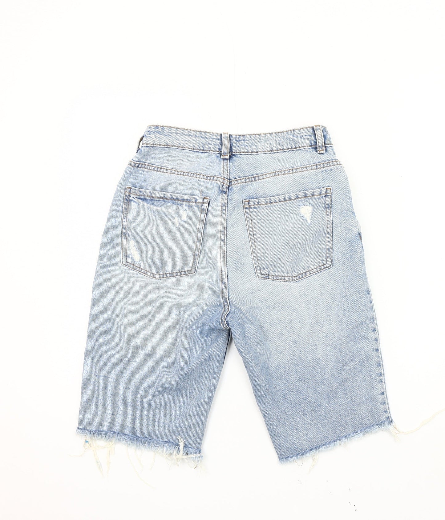 Primark Women's Blue Cut-Off Denim Shorts Size 8