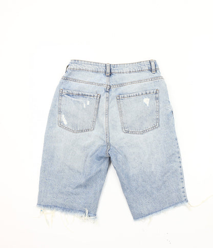 Primark Women's Blue Cut-Off Denim Shorts Size 8