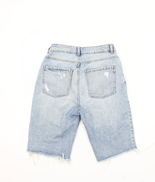 Primark Women's Blue Cut-Off Denim Shorts Size 8