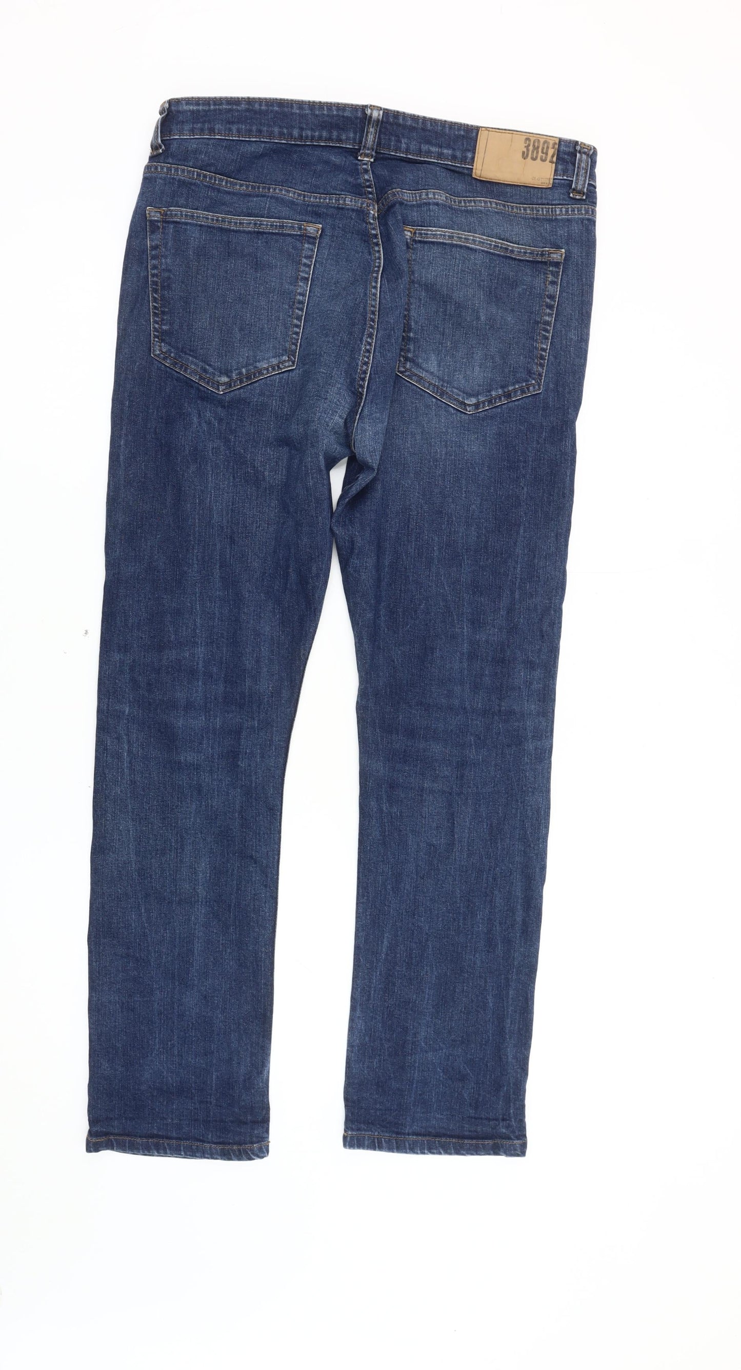 F&F Men's Blue Skinny Jeans Size 36L, Comfortable Denim