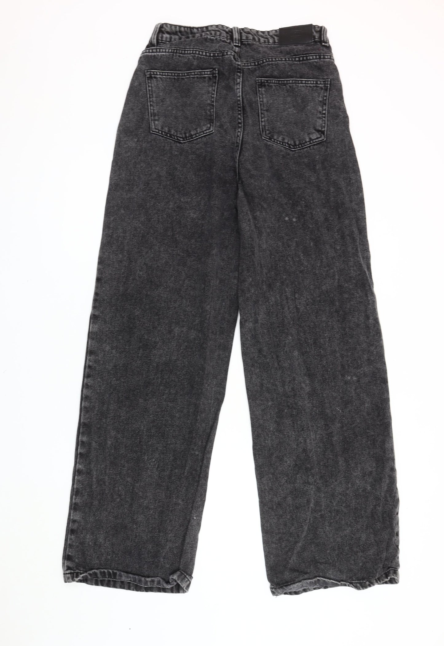 Boohoo Women's Black Straight Jeans, Size 12