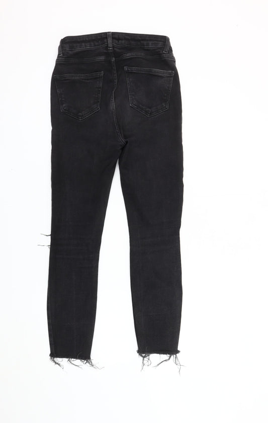 New Look Women's Black Skinny Distressed Jeans Size 10