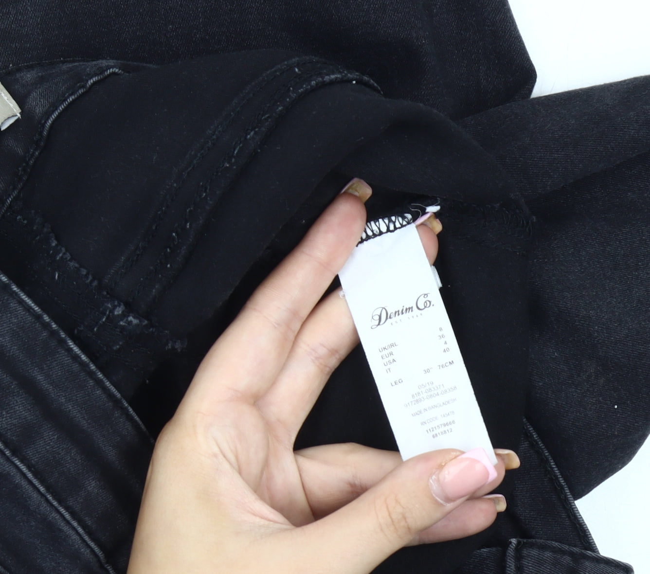 Denim Co. Black Slim Jegging Jeans Size S