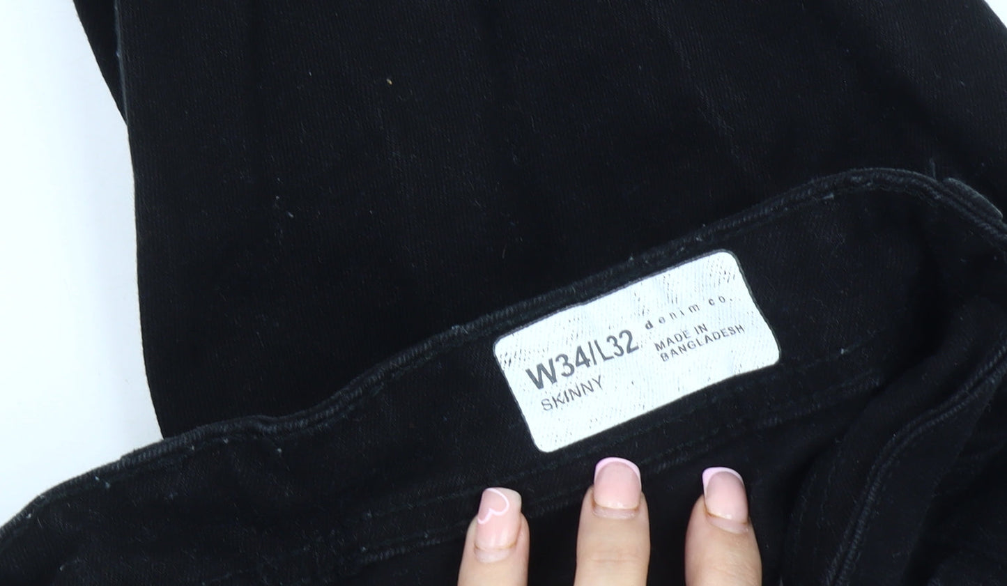 denim co. Men's Black Skinny Jeans Size 34