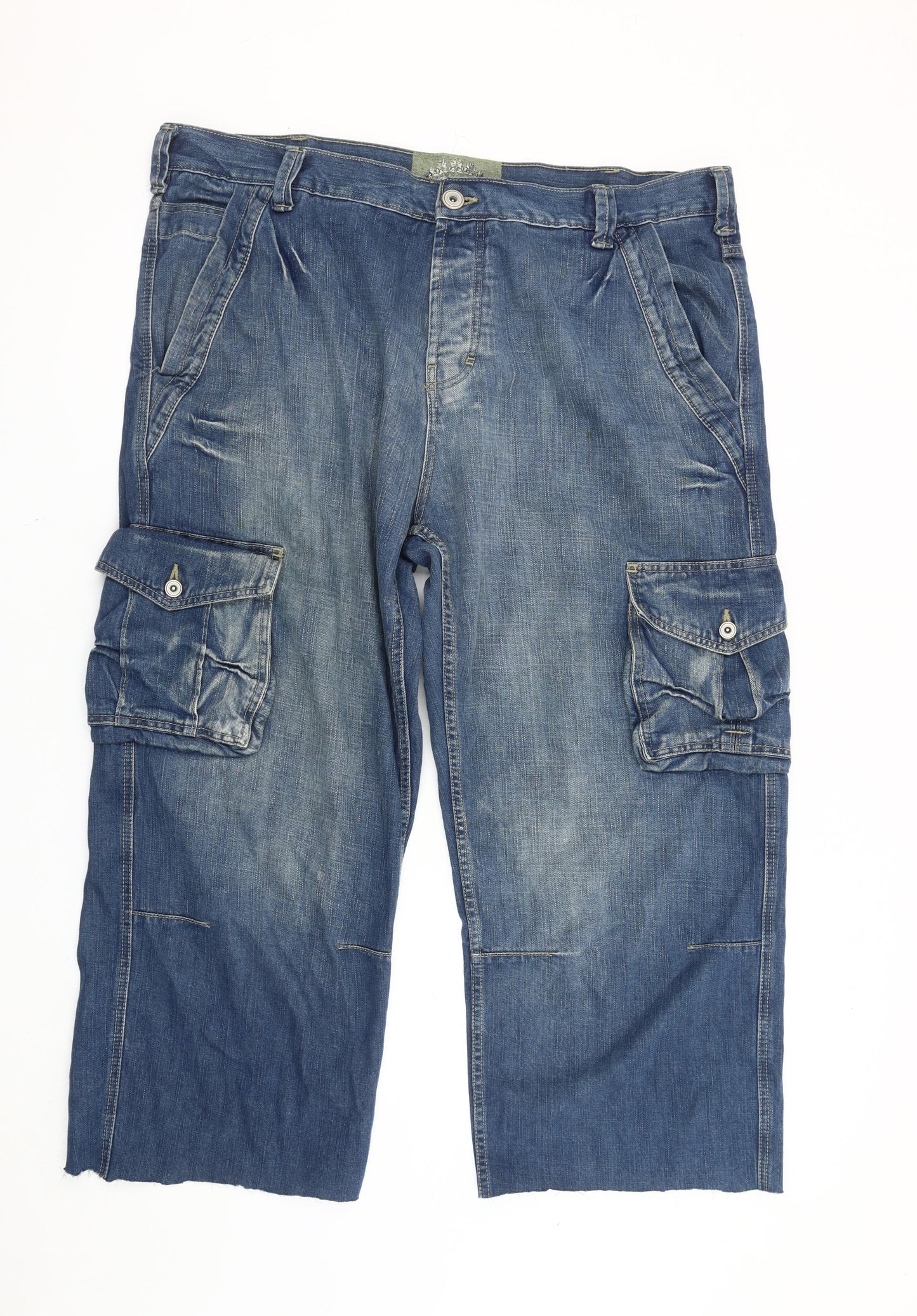George Men’s Blue Cargo Denim Jeans Size 42