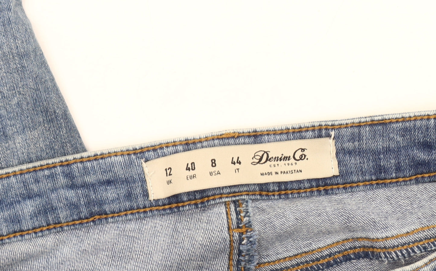 Denim Co. Women's Blue Distressed Skinny Jeans Size 12