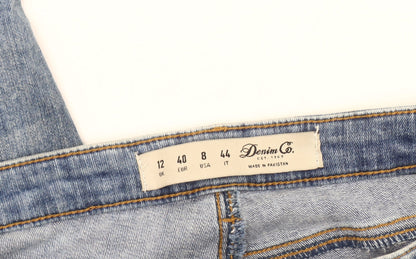 Denim Co. Women's Blue Distressed Skinny Jeans Size 12